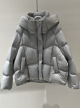 店艾诺丝2025冬季新款时尚宽松蓬松柔软连帽龟背羽绒服女AR004148