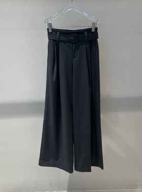 店艾诺丝2026早春新款显瘦通勤简约风高腰阔腿西装裤女BR301161