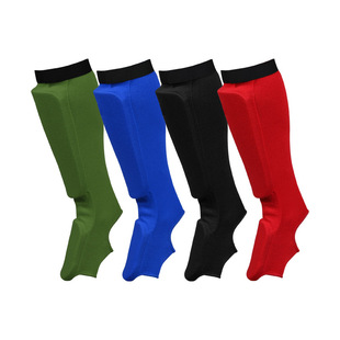 针织护腿散打泰拳护胫专业成人搏击格斗训练男女小腿脚背专用护具