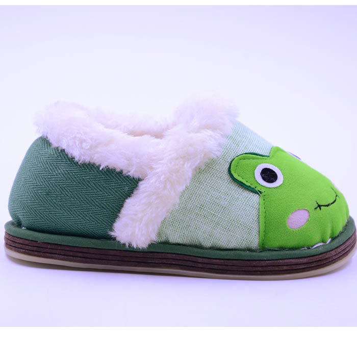 Pantoufles enfants en coton pour hiver - semelle tendon - Ref 987045 Image 3