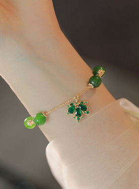 闺蜜款手链可调节锆石玉髓礼物