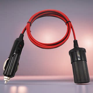 汽车12V24V插头连点烟器电源插座大功率插头20A保险丝延长线母座