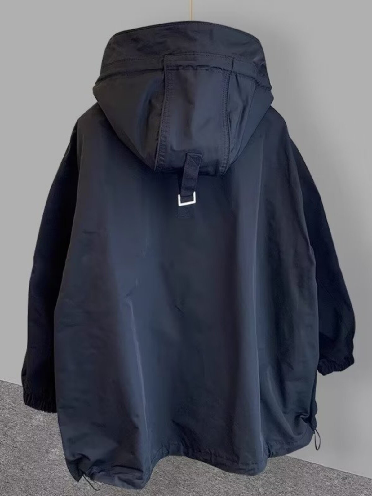 TRENDY BRAND BIG POCKET CARGO HALF ZIPPER HOODED PULLOVER SWEATSHIRT JACKET MENS NEW TREND LOOSE JACKET WINDBREAKER