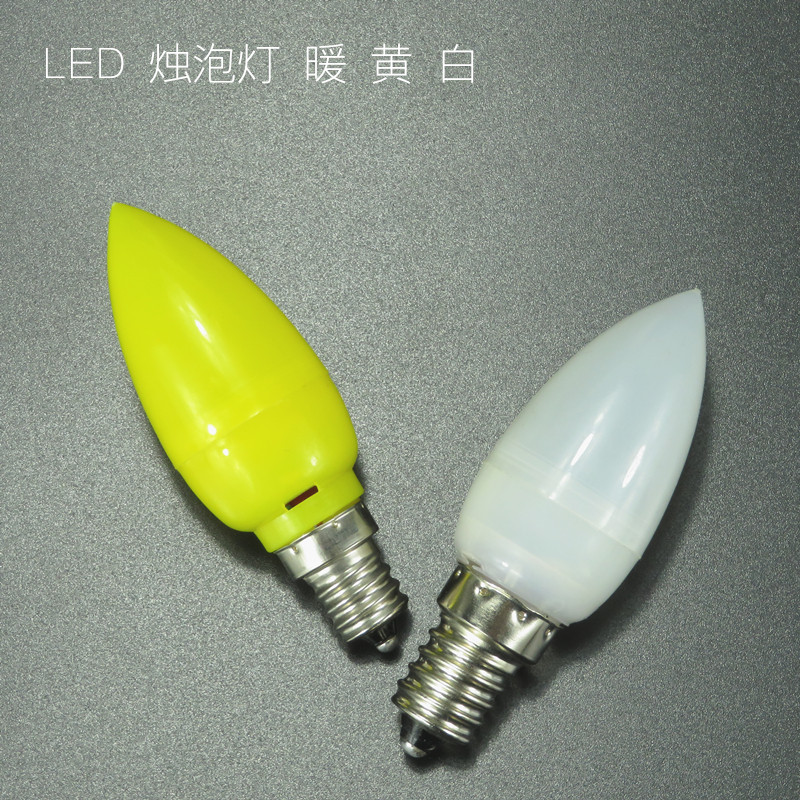 蜡烛灯泡LED 暖黄白光烛台灯泡E12E14小螺口供佛神台灯财神波灯泡,家装灯饰光源,LED球泡灯,淘宝优惠券,粉丝福利购,淘宝优惠卷