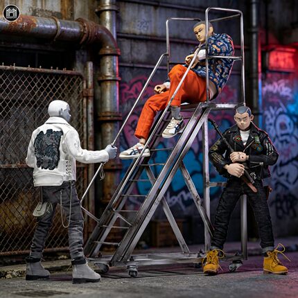 接单 MMMTOYS 1/6移动工装梯台 M2614 场景模型摆件适配可动人偶