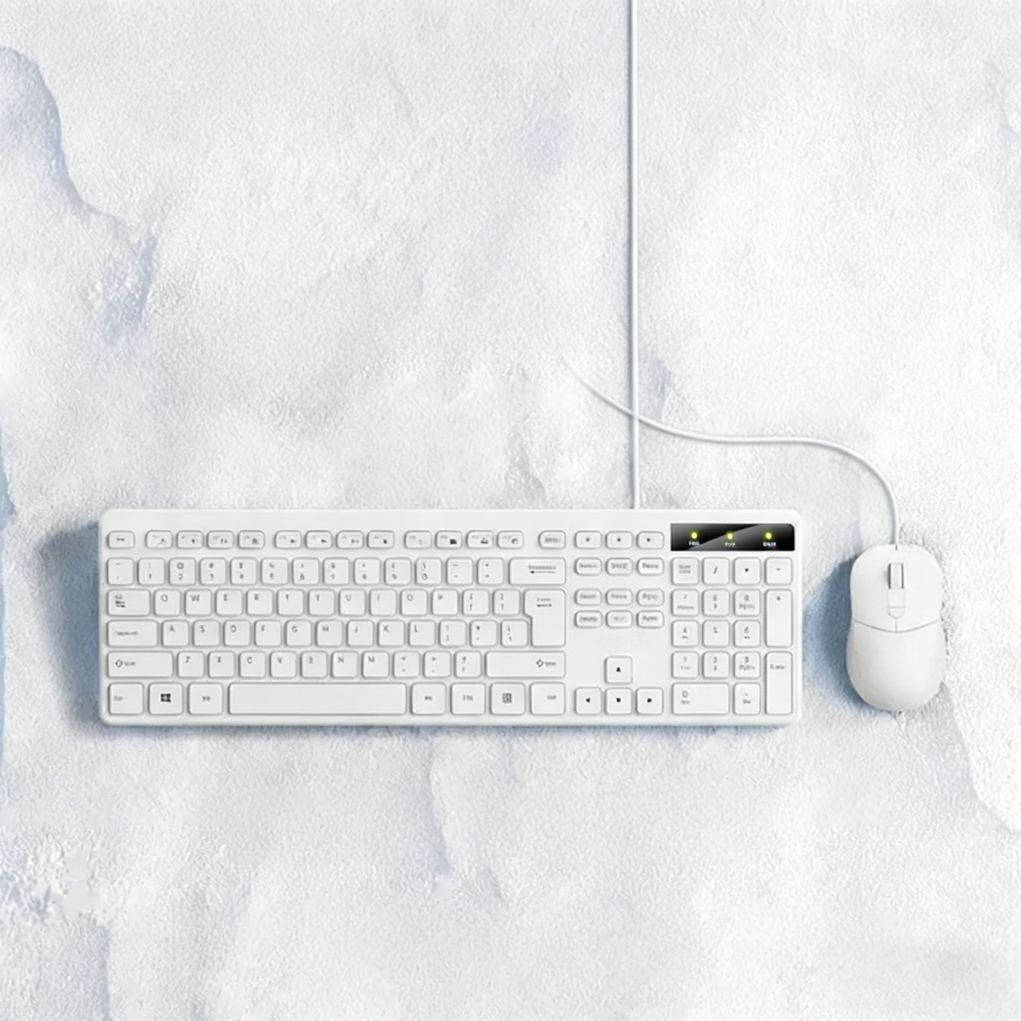 2米3米5米键盘鼠标加长线USB白色简约家用笔记本台式有线商务办公