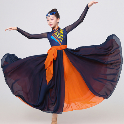 新款女童蒙古舞蹈演出服