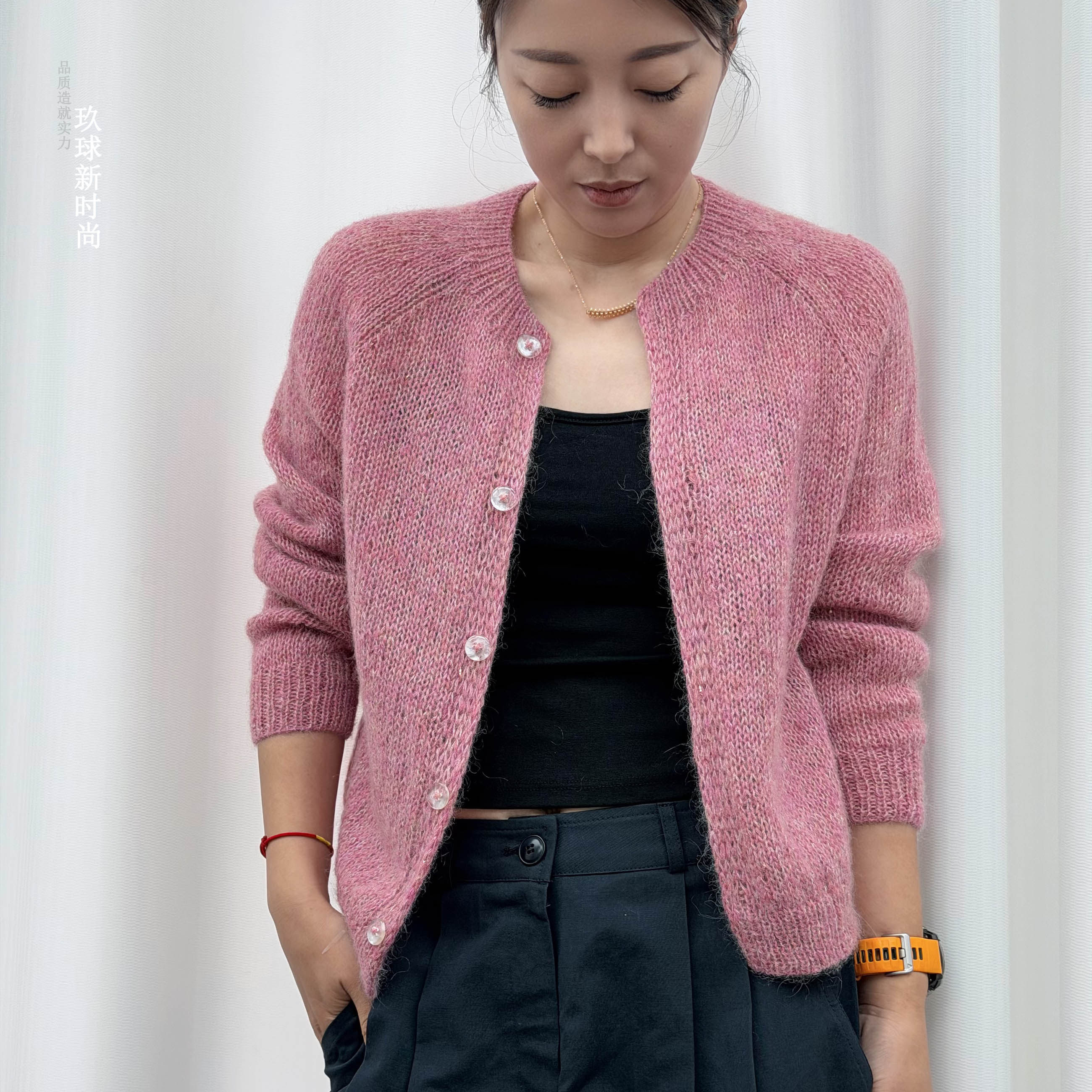 织（金灿灿开衫）同款小羊驼毛线玖球新时尚手工编织毛线团DIY 线