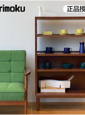 包邮正品授权日本Karimoku家具复古简约实木储物收纳架书架餐边柜