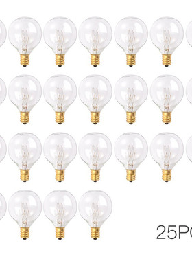 G40爱迪生复古钨丝玻璃灯泡E12头彩色灯泡C7C9配套LED塑料灯泡