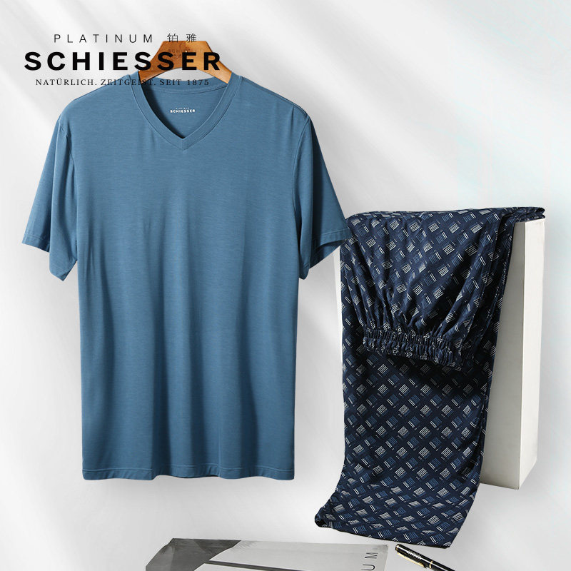 舒雅男超细莫代尔高端家居服套装