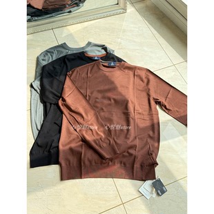 J家 针织上衣男2652 钻石羊毛18针单边基础简约百搭圆领套头长袖