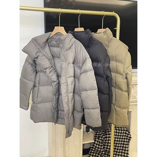 2024冬季新款简约经典中长款气质霍尔多巴吉保暖白鹅绒羽绒服6219