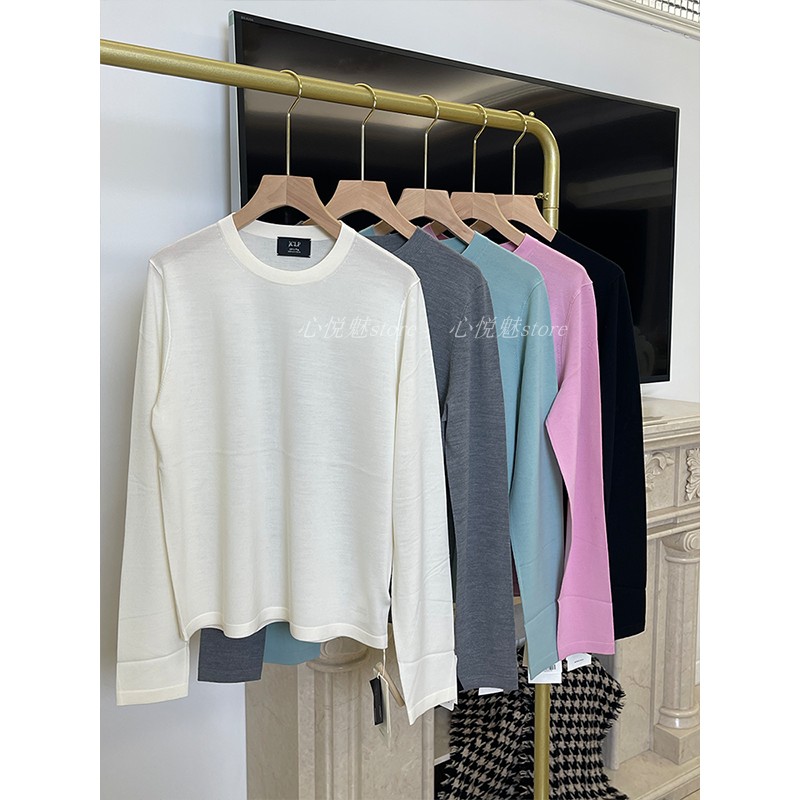 美丽奴羊毛圆领套头针织