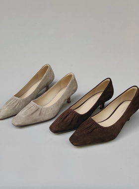 Federica Di Donato 进口混种小羊皮百搭基础4.5cm小高跟鞋88608