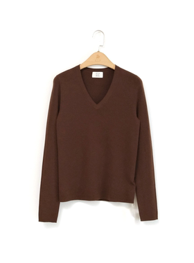 J家 美丽奴羊毛基础简约显瘦V领透气针织套头打底上衣76322