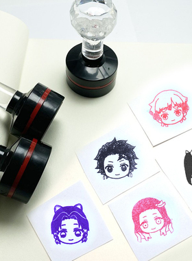 鬼灭之刃周边炭治郎祢豆子蝴蝶忍我妻善逸人物日动漫头像橡皮印章