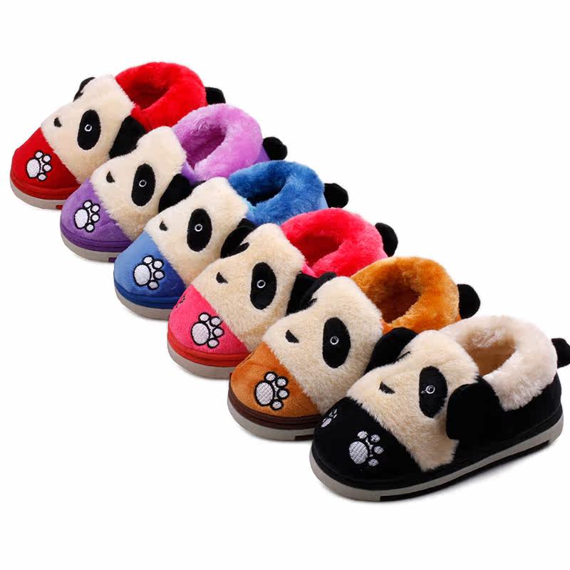 Pantoufles enfants en suède pour hiver - semelle caoutchouc - Ref 1033162 Image 5