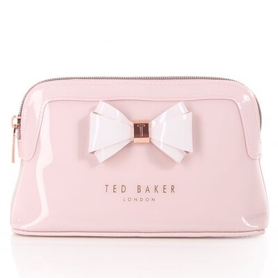 Ted Baker 立體蝴蝶結洗漱化妝包 粉