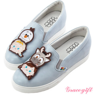 Disney collection by Grace gift☆Tsum Tsum疊疊樂懶人鞋 淺藍