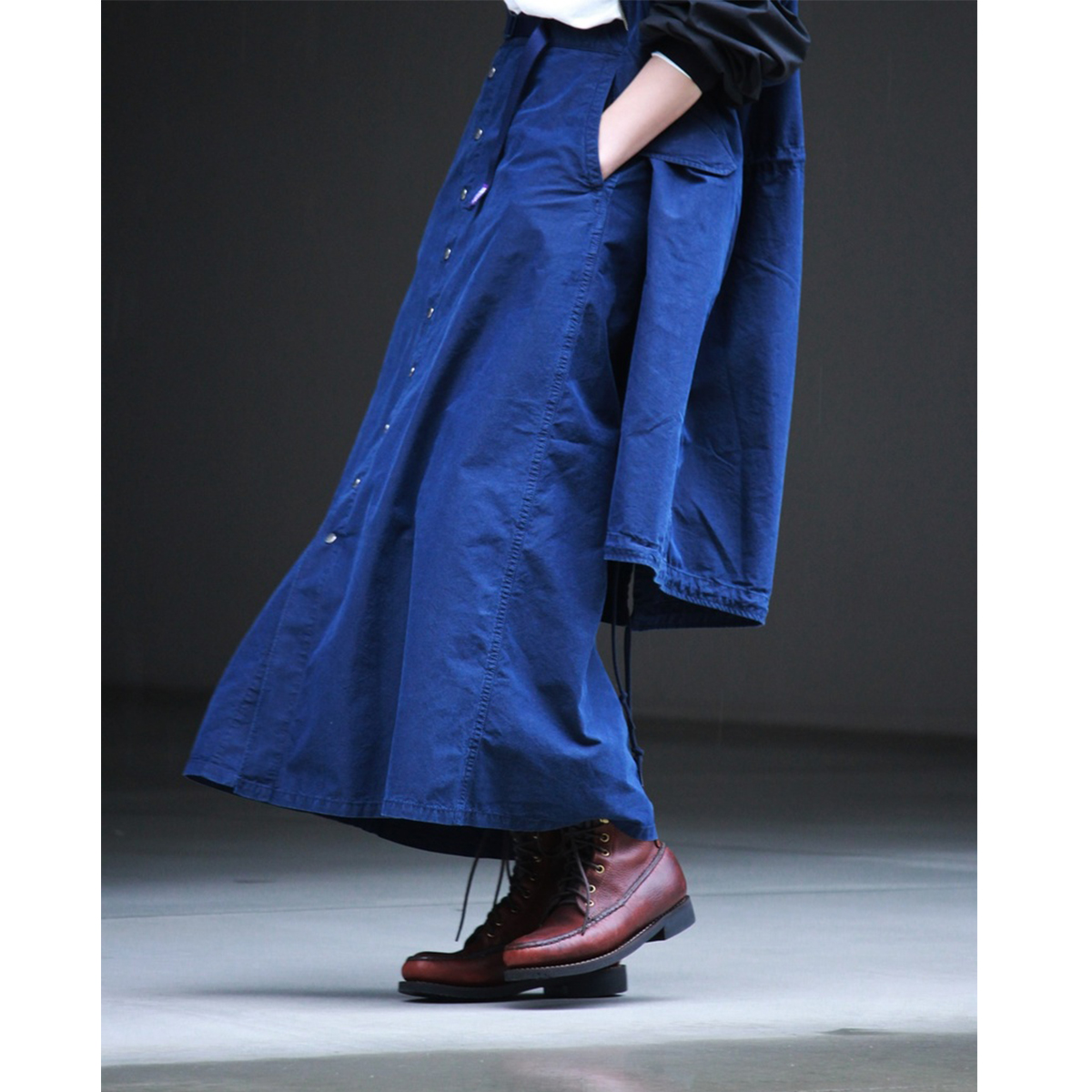 纯原 北zi 女生福利 蓝染indigo A字长裙 休闲半身裙复古百搭休闲