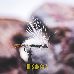 手工绑制CDC干式浮水飞蝇钩飞钓毛钩 石蚕蛾仿生饵 马口 虹鳟鱼饵