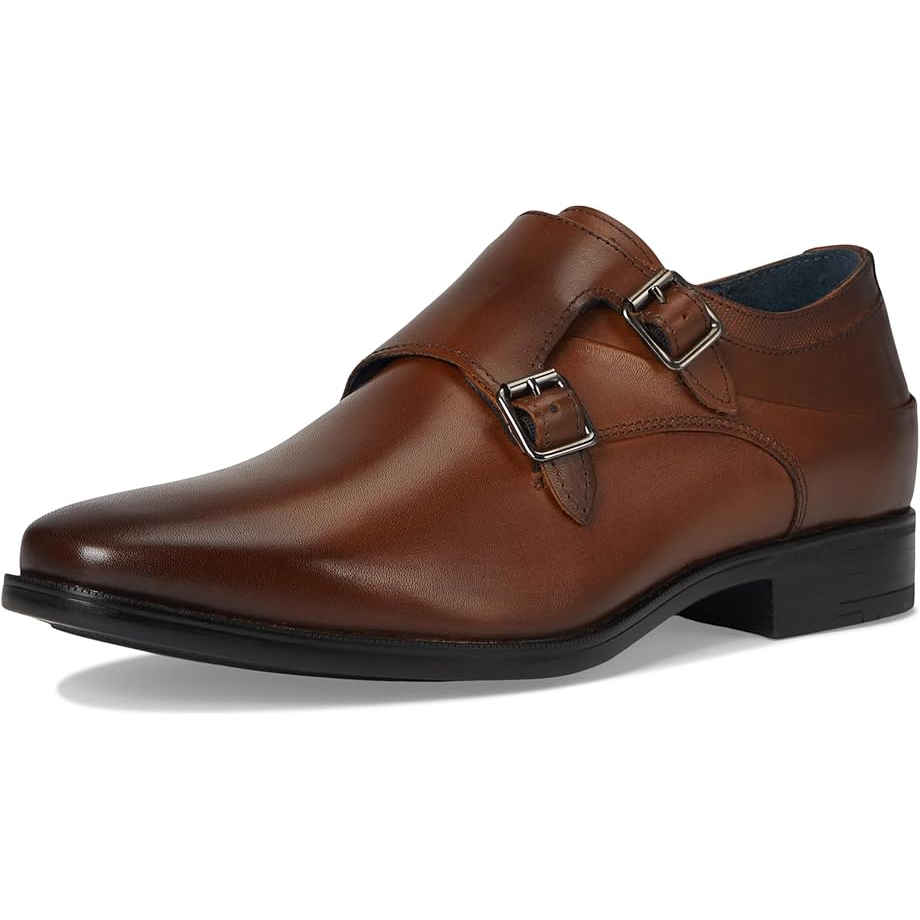 Johnston & Murphy男鞋时尚头层牛皮搭扣正装皮鞋真皮德比鞋单鞋
