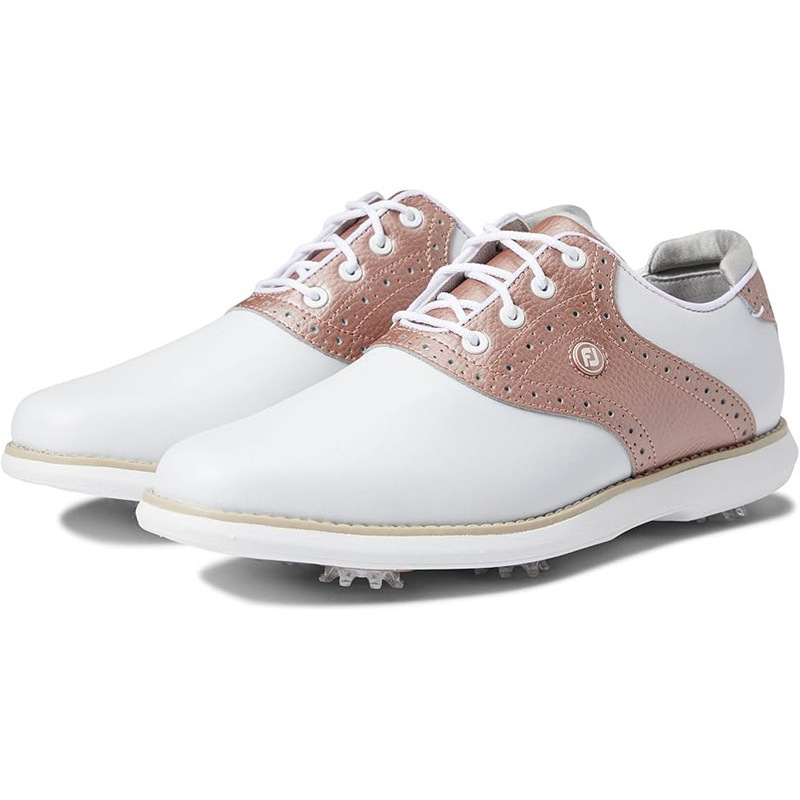 美国代购FootJoy女鞋优质牛皮英伦雕花休闲鞋户外运动高尔夫鞋