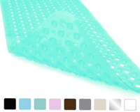 Bathtub anti-slip mat, shower room bath belt suction cup, extended bathroom floor mat, transparent PVC large rhombus, quick leakage thumbnail 3