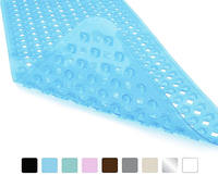 Bathtub anti-slip mat, shower room bath belt suction cup, extended bathroom floor mat, transparent PVC large rhombus, quick leakage thumbnail 2