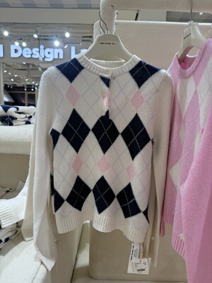 Twoi国内北京正品代购菱格套头毛衣不支持退换