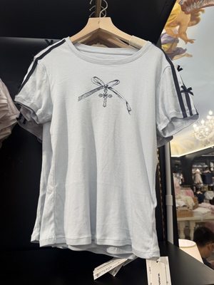 WM wmanagement国内正品代购蝴蝶结印花短袖T恤不支持退换