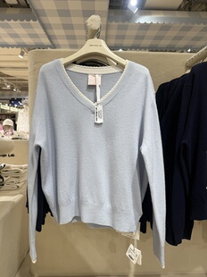 Twoi国内北京正品代购花边V领套头毛衣不支持退换