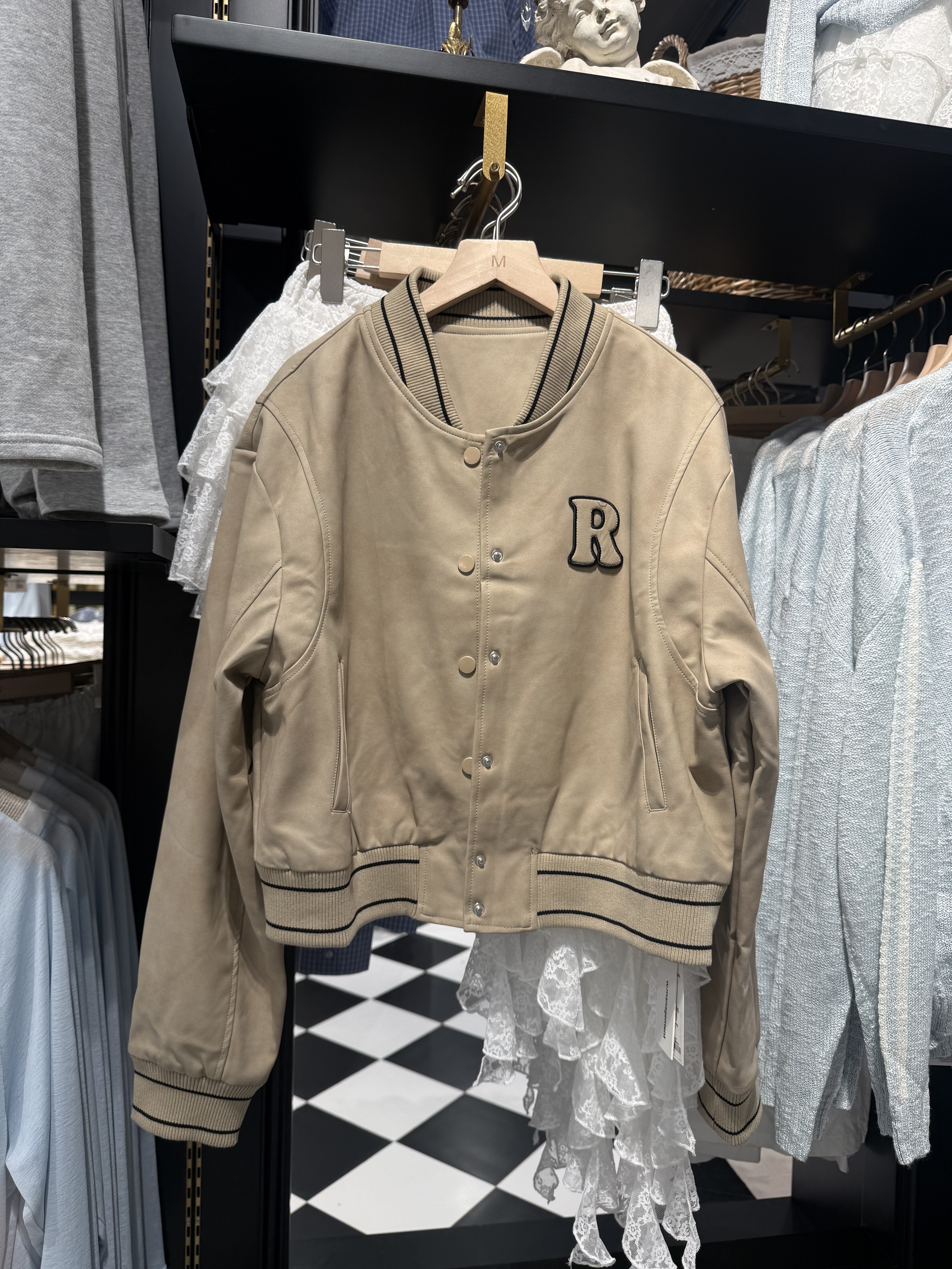 WM wmanagement国内正品代购字母短款仿皮外套不支持退换