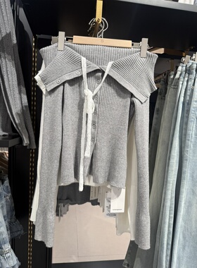 WM wmanagement国内正品代购蕾丝肩带针织衫不支持退换