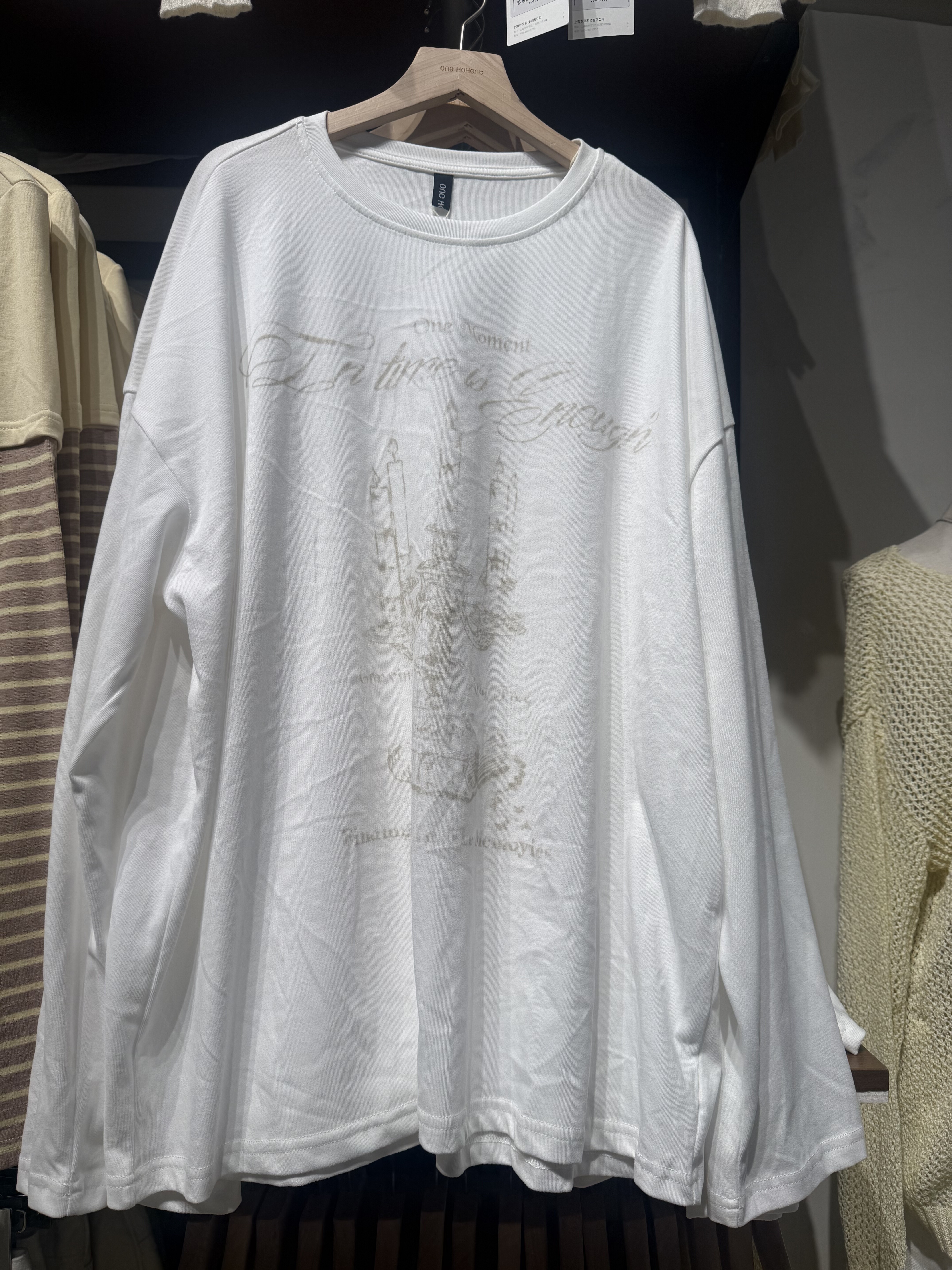 OM one moment国内正品代购宽松长袖T恤不支持退换