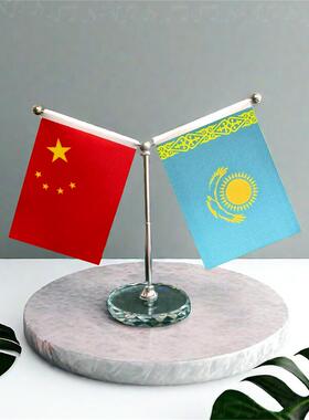 哈萨克斯坦国旗摆台车载摆件