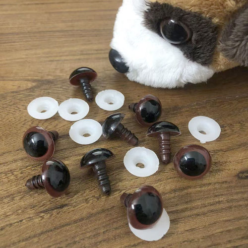 棕啡水晶眼毛绒玩具狗熊仿真眼睛