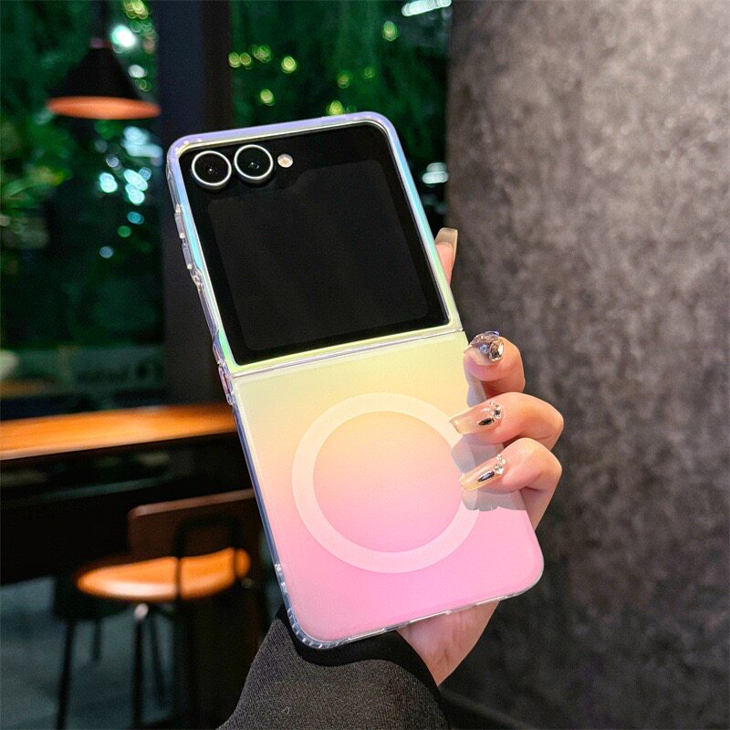 彩镀磨砂适用于三星Zflip8手机壳Zflip7磁吸Zflip6镭射渐变Zflip5防摔Zflip4磨砂保护套Zflip3折叠保护壳