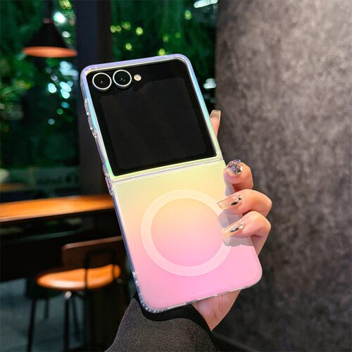 彩镀磨砂适用于三星Zflip8手机壳Zflip7磁吸Zflip6镭射渐变Zflip5防摔Zflip4磨砂保护套Zflip3折叠保护壳