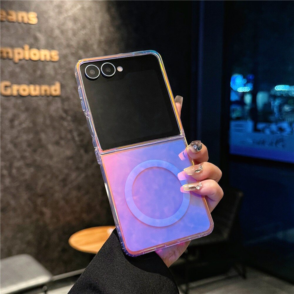 亮面镭射适用于三星Zflip8手机壳Zflip7磁吸Zflip6行李箱Zflip5防摔Zflip4磨砂渐变保护套Zflip3折叠保护壳