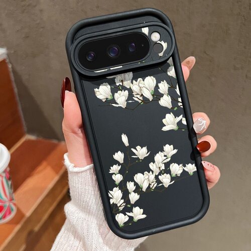 玉兰花适用于谷歌Pixel10proXL/10pro手机壳9proXL白玉兰Google Pixel8pro保护套7pro软壳7A/8A/10花朵10pro