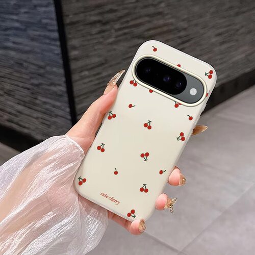 满屏车厘子适用于谷歌Pixel10proXL/10pro手机壳9proXL果冻壳Google Pixel8pro保护套7pro清新7A/8A/10/10pro