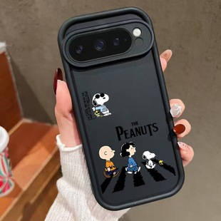狗狗过马路适用于谷歌Pixel 9pro手机壳Pixel 9proXL磨砂Google Pixel8pro史努比Pixel7pro软壳7A卡通Pixel8A