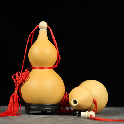 精品开口大中小葫芦挂件天然葫芦五帝钱小摆件家居装饰饰品