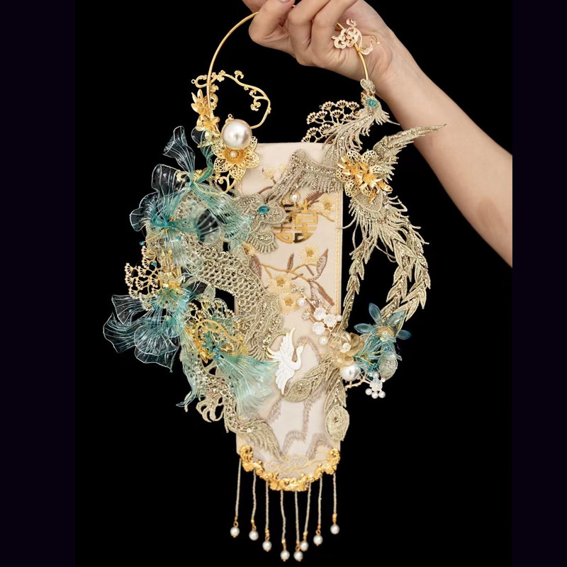 中式婚礼原创设计龙凤呈祥手捧花新娘结婚礼手拎花手工diy材料包,鲜花速递/花卉仿真/绿植园艺,新娘手捧花,淘宝优惠券,粉丝福利购,淘宝优惠卷