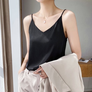 吊带背心女西装内搭打底醋酸仿真丝上衣V领缎面仿桑蚕丝夏百搭