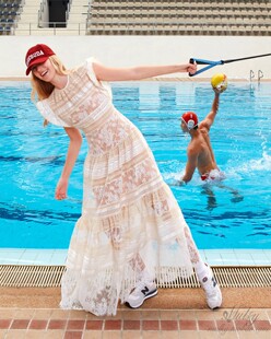 【泰国代购】设计师设计 Janesuda 度假女神露背蕾丝连衣裙长裙