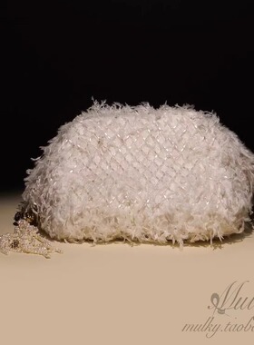 【泰国代购】设计师品牌 Chato 大容量华丽丽仙仙珍珠手拿包