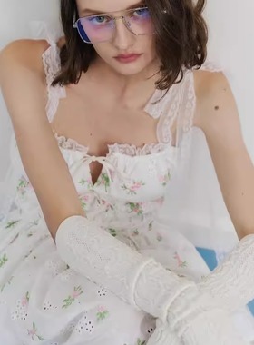 【泰国代购】设计师品牌 Pleased 法式甜美碎花吊带连衣裙长裙